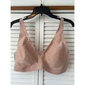 Soma Essentials Unlined Wireless Bra 38D Smooth Comfort Everyday Nude soft